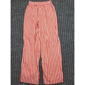 Grayson Threads Gingham Pants Womens XS Red Check Cotton Relaxed fit Cottagecore